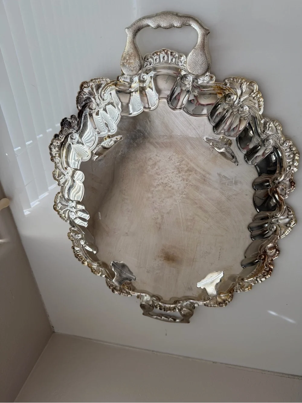 Vintage International Silver Company Footed Silver-plate Serving Tray Platter